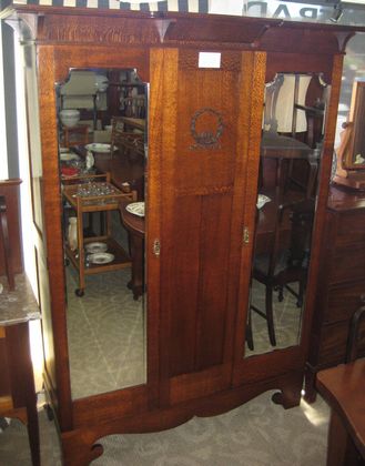 Silky Oak Wardrobe   SOLD